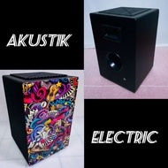 Cajon electric kajon kahon drumbox cajon acoustic electric premium motif