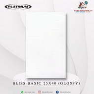 Keramik Dinding Platinum 25x40 Bliss Basic Matt Embossed Kasar