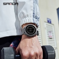 SANDA 2023ใหม่ผู้ชายนาฬิกากีฬา Pedometer แคลอรี่50เมตรกันน้ำ LED นาฬิกาดิจิตอลทหารนาฬิกาข้อมือ Relógio Masculino