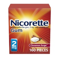 Nicorette 2 mg Nicotine Gum to Help Stop Smoking - Cinnamon Surge Flavored Stop Smoking Aid, 160 Cou