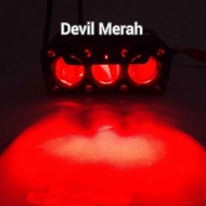 Lampu Tembak SQL 4 Mata Devil Eye SQL3 2 Warna LAMPU DEPAN SEPEDA MOTOR warna kuning dan putih Lamp