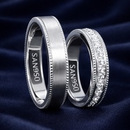 Elegant Original Premium Couple Ring SAN950 [C765] - Silver950 Palladium Platinum | Guaranteed Warra