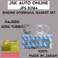 JFS-30164/STONE ENGINE OVERHAUL GASKET SET PAJERO 4D56 TURBO 100% NEW GENUINE PARTS MADE IN JAPAN