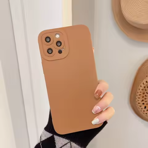 Luxury Brown Matte Color Case for Huawei Y9 2019 Y9S Y8P Y7A Y7P Y6P Y6S Nova Y91 Y72 Y60 Soft Camer
