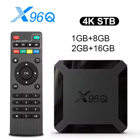 Hot X96Q Android 10.0 Fast Smart TV BOX 2GB 16GB Allwinner H313 Quad Core 4K 2.4G Wifi Set top box 1
