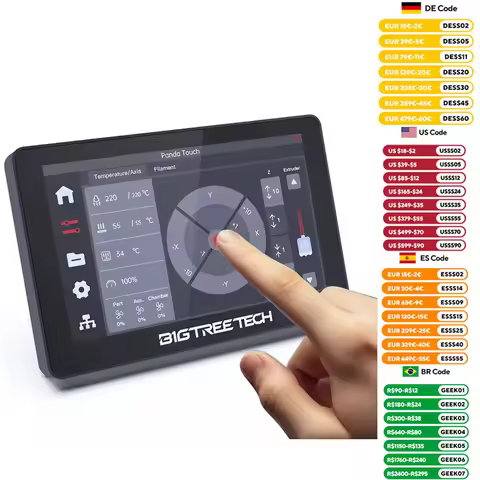 BIGTREETECH Panda Touch Screen For Bambu Lab P1S P1P Bambulab A1 X1 3D Printer Multi-Printer Wireles