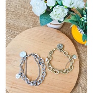 Eiffel pendant chain bracelet - grk690007