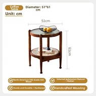 Nordic Rattan and Solid Wood Lounge Chair