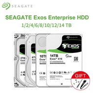 Seagate 3.5 "Exos 7E2 Enterprise ฮาร์ดดิสก์ภายในไดรฟ์1TB 4TB 6TB 8TB 10TB 12TB 16TB 18ไดรฟ์ SATA HDD เทราไบต์7200RPM 6กิกะไบต์/วินาทีสำหรับเดสก์ท็อป