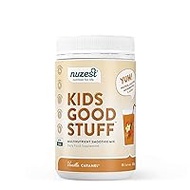 Nuzest - Kids Good Stuff - Vegan Smoothie Mix - Vanilla Caramel - Multivitamin Nutritional Supplement Protein Shake for Children - Dairy Free - Supporting Growth and Development - 225g (15 Servings)