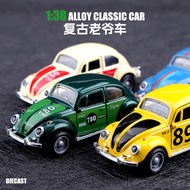 Nori Bag Retro Coating Beetle Alloy Car Model Simulation Classic Car Toy Car Decoration Ornaments.A2