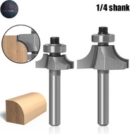 SC 1Pc 1/4" 1/2" Shank Round Over Edging Router Bit - 1/8" Radius Woodworking cutter