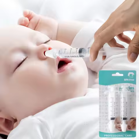 10ML Silicone Baby Nasal Aspirator with Spray Tips Portable Spray-type Nasal Irrigator Quick Rinse N