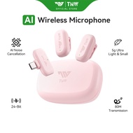 TNW X29 Wireless Lavalier Microphone Mini Mic Fingertip Size AI Noise Cancel Voice Changer Live Vlog