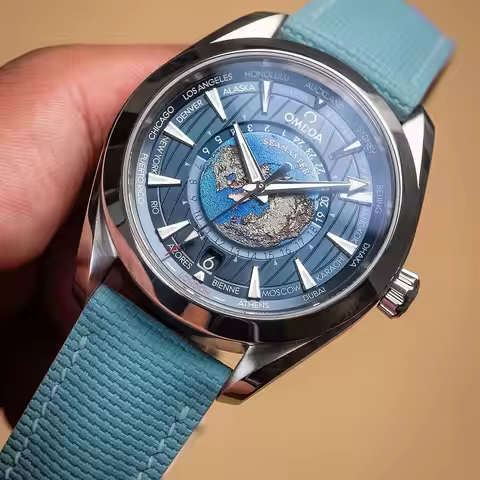 FKM Rubber Sailcloth Watch Strap 18mm 19mm 20mm 21mm 22mm Watch Bands Fit For Omega Seamaster 150 Om