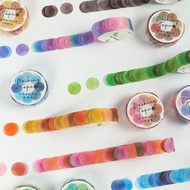 Journamm 100Pcs Candy Color Dot Adhesive Stickers Washi