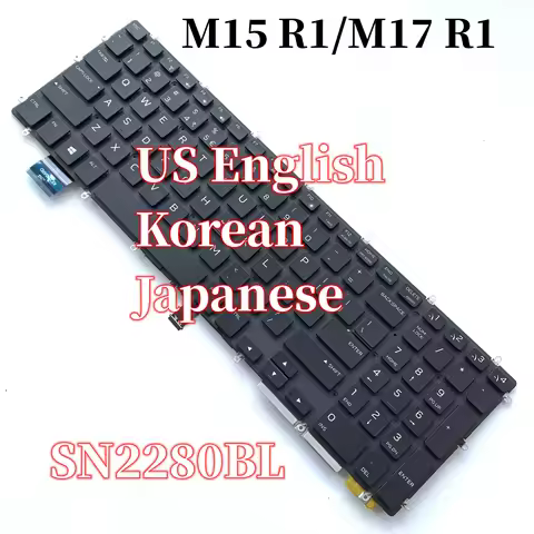 New US JP korean For Dell Alienware M15 M17 M15 R1 M17 R1 2019 laptop backlight keyboard P79F P37E P