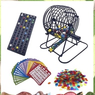 Deluxe Bingo Game Set with 6 Inch Bingo Cage, Bingo Master Board,75 Colored Balls , 50 Bingo Cards, 