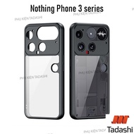 Hard Case Nothing Phone 3, Nothing Phone 3a Pro, Nothing Phone 3a Transparent Anti-Smudge, Black Bor