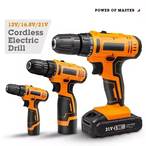 12V/16.8V/21V Cordless Electric Drill Lithium Battery Drill Charging Electric Drill Household Hardwa