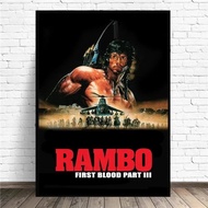 Classic Movie Rambo First Blood Vintage Film Poster Canvas Painting HD Printed Modern Wall Art Pictu