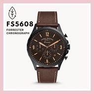 Fossil Forrester Chronograph Dark Brown Leather Watch FS5608