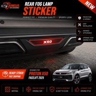 Proton X50 Facelift 2025 Rear Fog Lamp Sticker