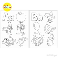 Coloring Pages (Vertical Board) English Alphabet Coloring A4 A5 For Wax, Pencil Coloring - TM2031