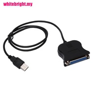 WTMY IEEE 1284 25-Pin Parallel Port To USB 2.0 Printer Cable USB To Parallel Adapter