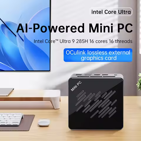 TOPC OCuLink Mini Gaming PC Intel Core (Ultra 9 285H ES/7 255H ES/5 235H ES) USB4, Dual 2.5G LAN,WiF