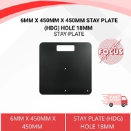 6MM X 450MM X 450MM STAY PLATE (HDG) HOLE 18MM
