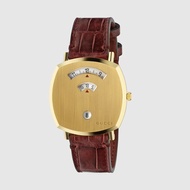 Gucci Bordeaux Alligator Strap Grip Watch