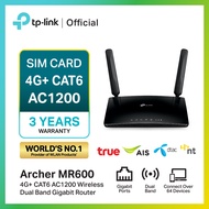 Archer MR600 4G+ Cat6 AC1200 Wireless Dual Band Gigabit Router เราเตอร์ใส่ซิม 4G+ เร้าเตอร์ใส่ซิม รองรับความเร็วสูงสุด 300 Mbps