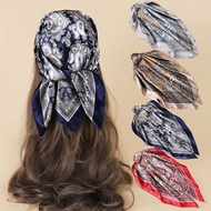 Square silk scarf for women 70 70x70cm turban bandana, beautiful, high-quality head covering to make