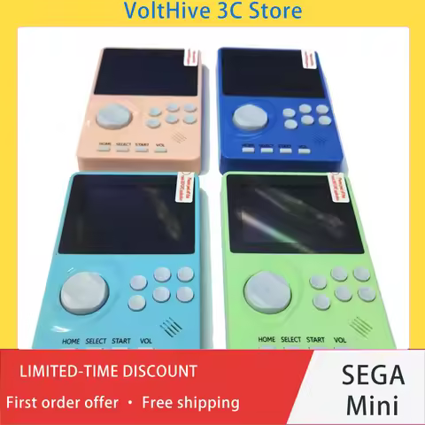 SEGA Mini Retro Handheld Game Console Built‑In 100 Classic 16Bit MD Games Portable Video Game Player
