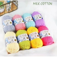 5ply Milk Cotton Yarn 50g Knitting Yarn Soft Yarn Crochet Yarn Benang Kait Milk Cotton 5ply
