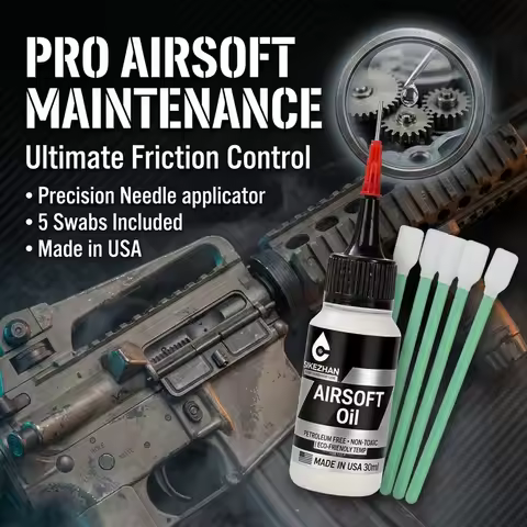 Tactical Airsoft Gearbox Lubricating Oil Needle Lube Lint Free Swabs Kit for AEG GBB Rifle Pistol O-