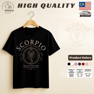[Cod] High Quality Scorpio Zodiac Sign T Shirt Men Women Astrology Star Sign Graphic Tee Unisex Blac