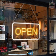 BANA Neon Sign, Decorative Light Window Sign LED Neon Sign, Simple Business Sign USB Powered Dimmabl