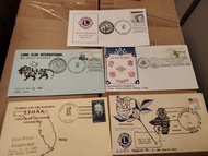 1985年美國首日封共5個, 5元平郵