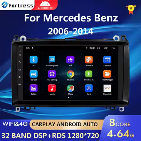 2GB 32GB Android 10 2 Din 9"Car Radio for Mercedes Benz B200 Sprinter W906 W639 AB Class W169 W245 V