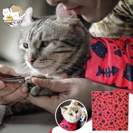 Cat Restraint Wrap Self-Adherent Cat Swaddle Burrito Wrap Anti-Bite Anti-Scratch Anti-Escape for Med