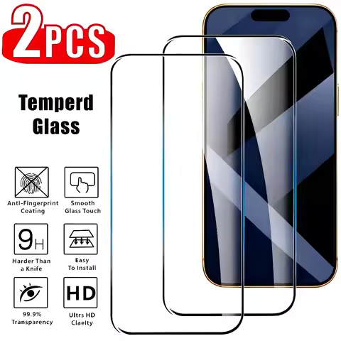 2Pcs Ultra Clear Screen Protector Film for iPhone 17 16 15 14 Pro Max Air 13 12 11 Pro 16 15 14 Plus