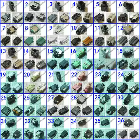 2PCS lapto audio jack notebook 6PIN 7PIN 8PIN 9P for LENOVO DELL HP ACER ASUS Gateway notebook headp