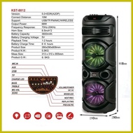 ☽ ⊙ ⭐ KINGSTER KST-8812 Portable Wireless Bluetooth Speaker with Wireless Mic and Remote Control [E