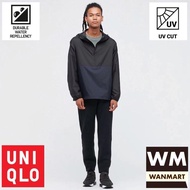 New Uniqlo Jacket Men Jaket Pria Parka Anorak Saku Uv Cut Black