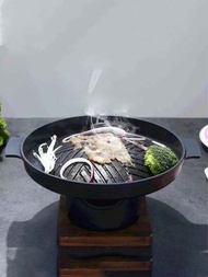 無煙不沾室內電烤爐,韓式小型家用燒烤機,適合烤肉和蔬菜