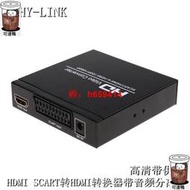 【可開發票】HDMI SCART轉HDMI轉換器帶音頻光纖分離SCART TO HDMI