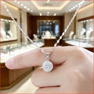 Original 925 Necklace Womens Emas Rantai Leher Perempuan Silver 999 Hypoallergenic Jewelry Pendant C