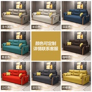 BW88/ Xikebang Folding Single Double Bed Sofa Bed Dual-Use Sofa Bed Fabric Solid Wood Sofa Bed Small Apartment Multi-Fun
